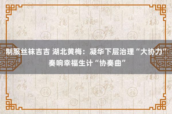 制服丝袜吉吉 湖北黄梅：凝华下层治理“大协力” 奏响幸福生计“协奏曲”
