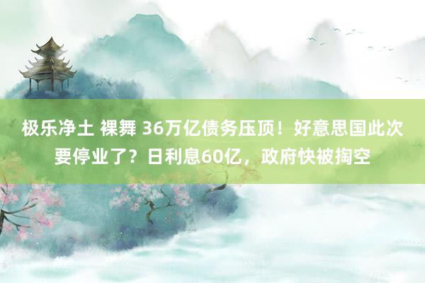 极乐净土 裸舞 36万亿债务压顶！好意思国此次要停业了？日利息60亿，政府快被掏空