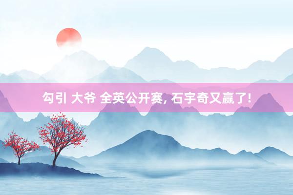 勾引 大爷 全英公开赛, 石宇奇又赢了!