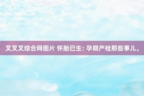 叉叉叉综合网图片 怀胎已生: 孕期产检那些事儿。