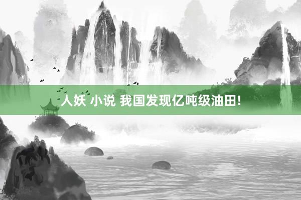 人妖 小说 我国发现亿吨级油田!