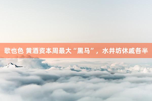 歌也色 黄酒资本周最大“黑马”，水井坊休戚各半